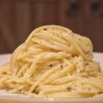 front picture of spaghetti cacio e pepe